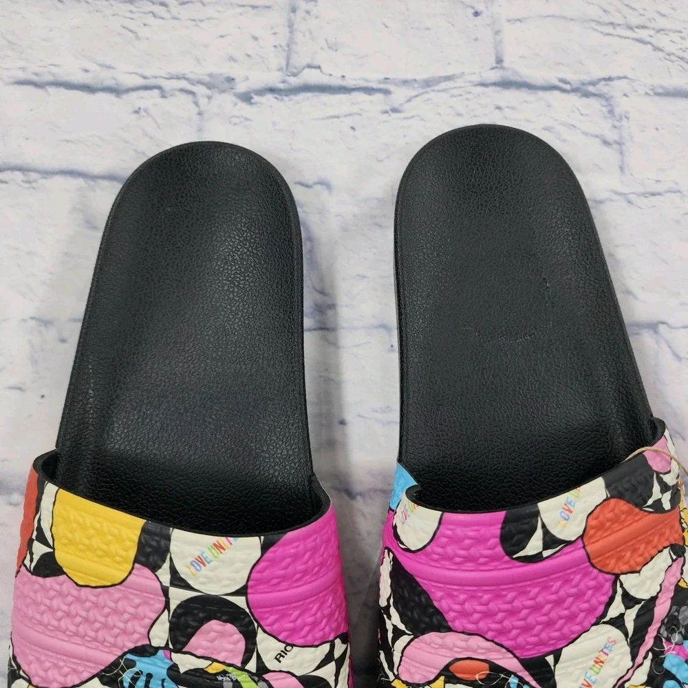 adidas Adilette Pride RM Slides Mens 14 Black Multi Floral Rich Mnisi ID7513